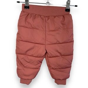 GAP Baby - Soft Cotton Lined Quilted Winter Pant - Soft Rose - 12-18 mon…